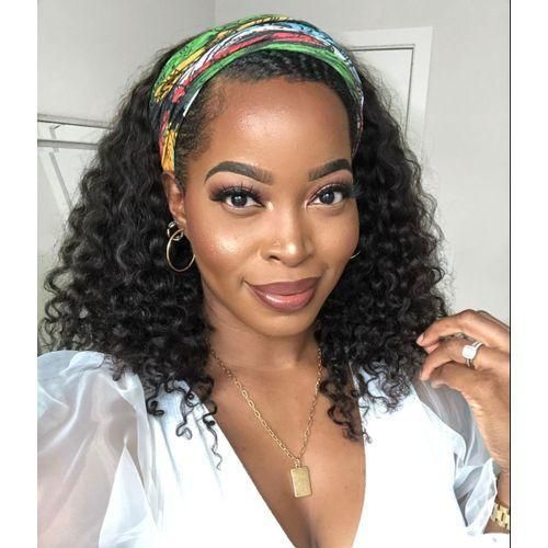 Soft Curly Synthetic Headband Wig + FREE Gift