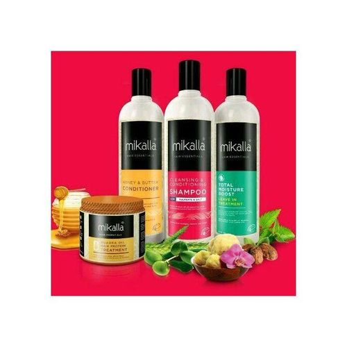 Mikalla Shampoo+Leave-in + Conditioner + Protein Treatment Combo