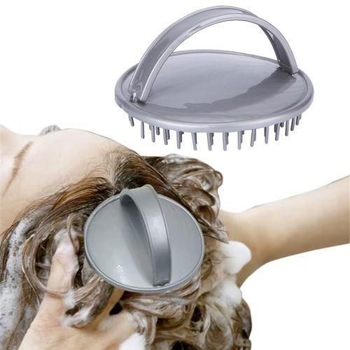 HAIR SCALP MASSAGER SHAMPOO BRUSH SOFT SILCONE HEAD