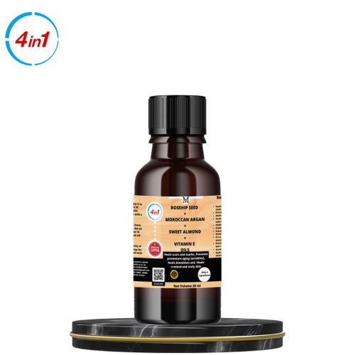 Mekis Rosehip Seed,Argan,Sweet Almond&VitaminE Oil 30ml,Anti-aging