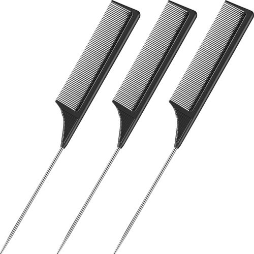 3pcs Hair Styling Metal Tail Comb