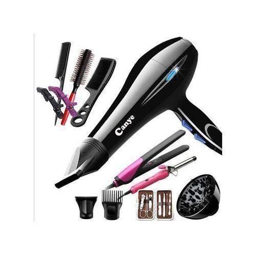 Canye Hair Professional Blow-dry for home and salon- Flat Iron, Tongs, Manicure nail Set, Combs, Curls, difusser