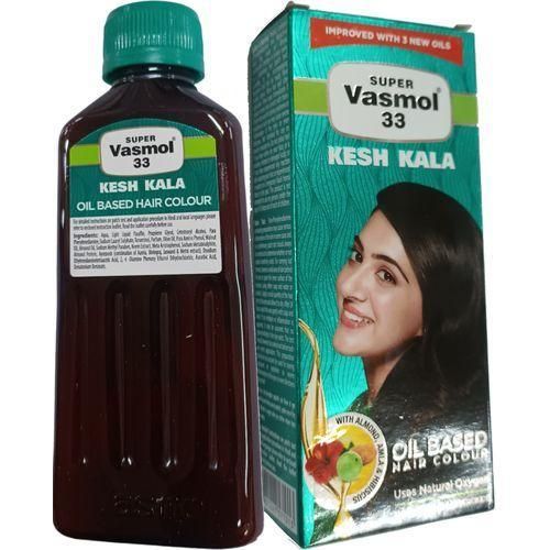 Vasmol INDIAN Kesh Kala Oil-Based Liquid Hair Dye/Color - Black Without Ammonia Like Morgan's pp