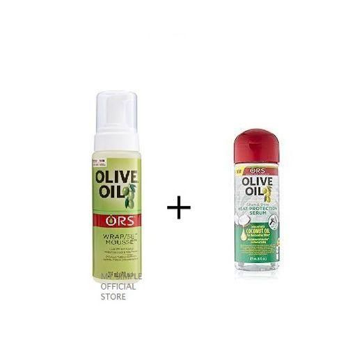 Ors Olive Wrap Set Mousse + Heat Protection Serum(Coconut)