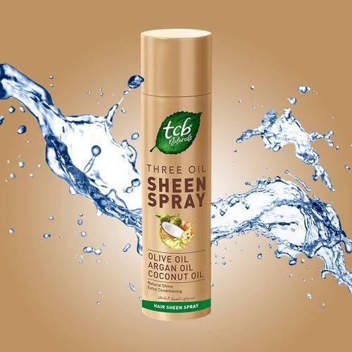 TCB Naturals Naturals Sheen Spray Three Oil Olive Argan Coconut Oil Condition Shne