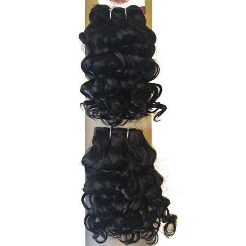 Fashion Idol Human STYLE ICON For Women Nature Curly Hair Bundle HH NATURE CUTEST CURL 8" color Black Human Nature Hair Extension 2 PCS In A Pack Hair Extension
