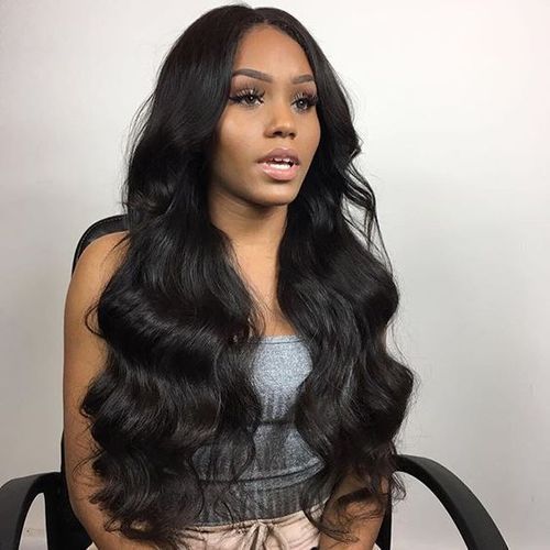 Long Wavy Hair Wig- Black