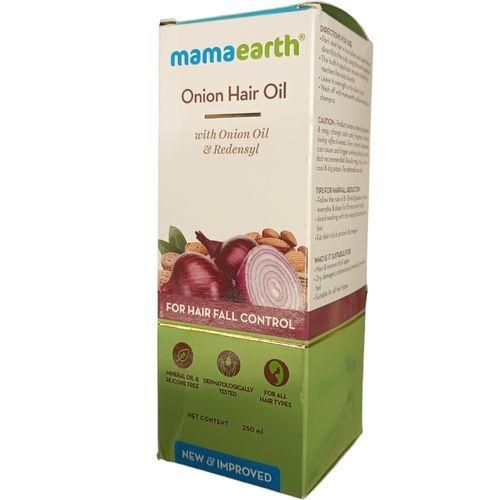 Mamaearth Onion Hair Oil With Redensyl For Hair Fall Control ,