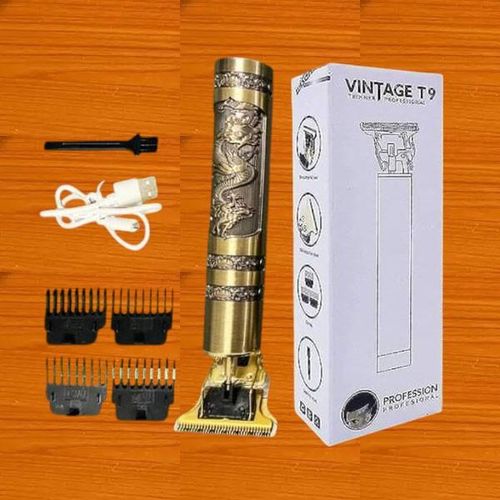 Vintage Classic Design Beard Grooming Cordless T9 Professional Hair Trimmer Clipper Kinyozi Shaver