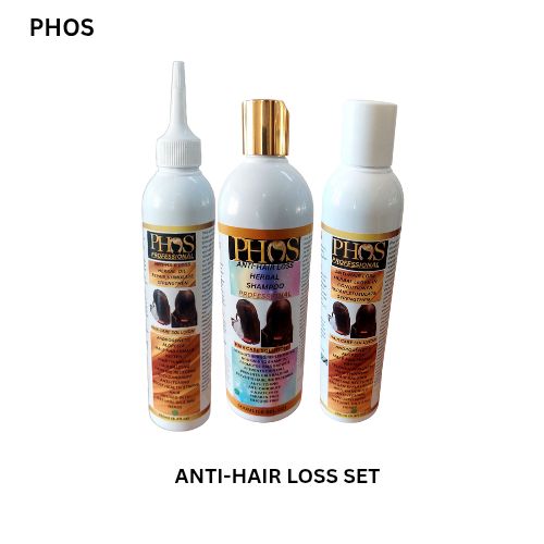 PHOS Anti-hairloss Set. Shampoo, Oil And Leave In Treatment