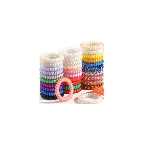 Spiral Hair Bands /Hair Ties - 8 pcs