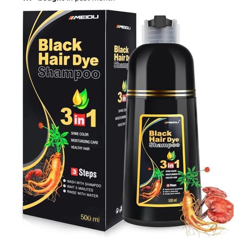 Meidu Black Hair Dye Shampoo 3In 1