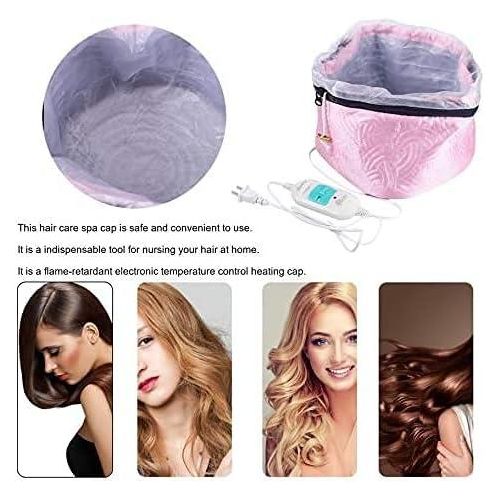 Electric Hair Steamer Cap Hair Nourishing Styling Thermal Treatment Hat with 2 Temperature Adjustable