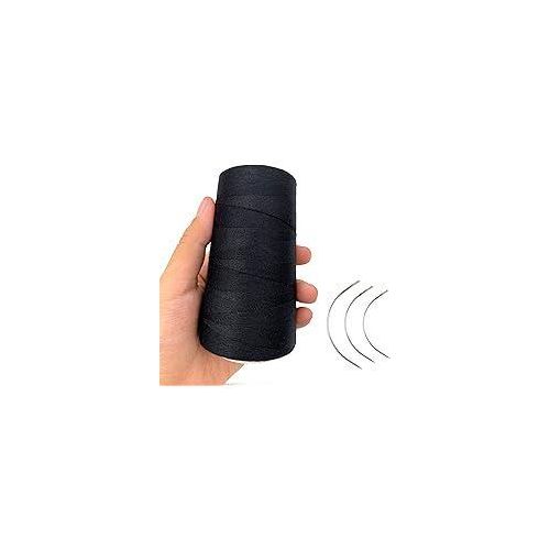 Strong Black Thread + Free 3pcs Needles