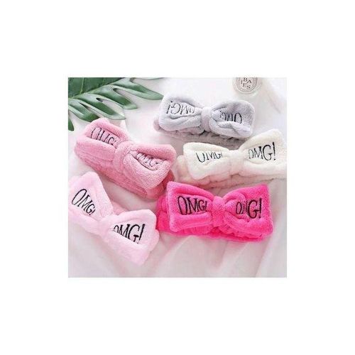3PIECES Fleece Fuzzy OMG Women Stretchy Headband- Color May Vary