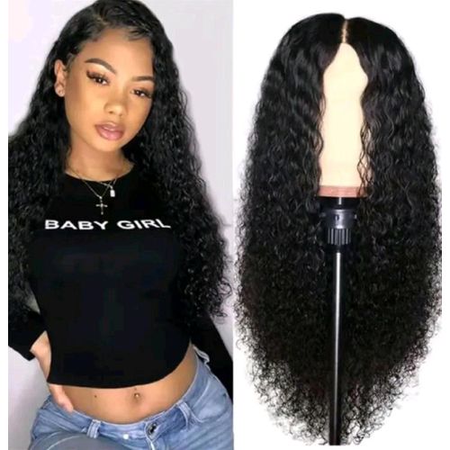 Fbk Women Wigs Long Loose Curly Deep Wave Wig Heat Resistant Synthetic Glueless Middle Part Ladies Hair