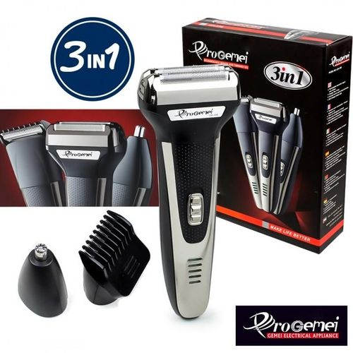 Progemei 3in1 Rechargeable Multi Function Shaver Hair Trimmer