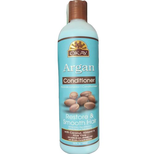 Okay Argan Conditioner Restore & Smooth Hair With Coconut, Aloe Vera & Almond bc