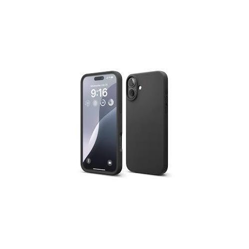 Samsung Silicone Cover for iPhone 16 Plus – Shockproof, Slim Fit, Anti-Slip Protective Case – Black