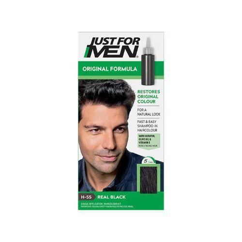 Just For Men Real black H55 best hair color dye shampoo for men