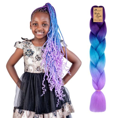 Ombré Braids KE C26 Ombre Braid Ombre Braiding Hair Long Violet Ombre Braid