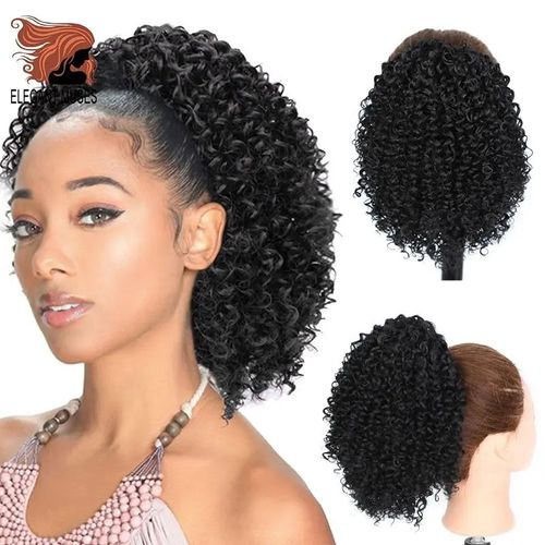 Beauty Curly Drawstring Extension Kinky Hair Ponytail Extension+FREE COMB