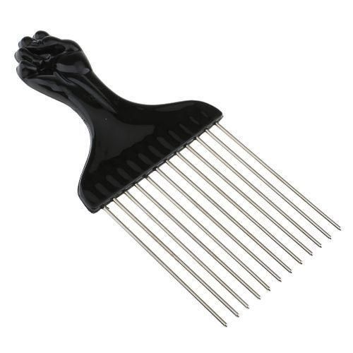 Afro Metal Comb Wide Toothed Com-Assorted