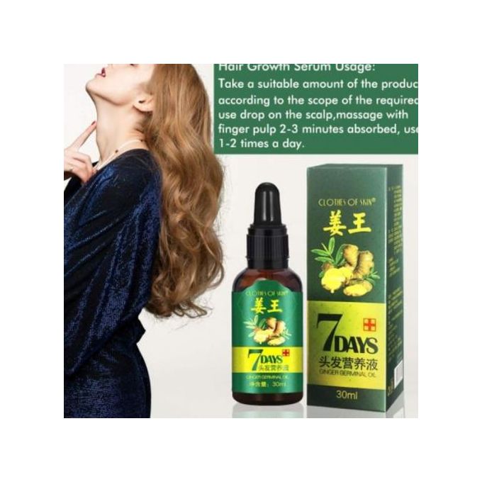 🔥 SALE — 7Days Ginger Hair Growth Oil 30ml | Stop Hair Loss + Regrow in 7 Days | Men & Women | KSh 1,400