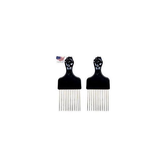 3pcs WT Metal Afro Comb Set – Wide-Toothed Afro Pick Tools