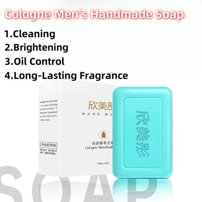 2 PCS Cologne Scented Cleansing Bath & Shampoo Multi-Purpose Handmade Soap