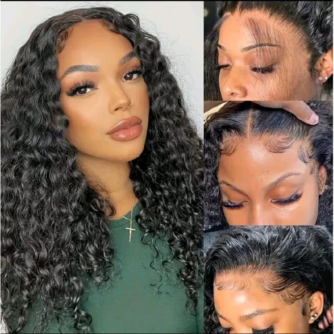 Wig Ladies Fashion Long Curly Black Hair for Women