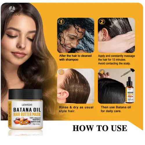 🔥 LIMITED DEAL — LEWEDO 2-in-1 Fast Hair Growth Oil + Batana Hair Mask | Stops Hair Loss + Regrows + Strengthens | KSh 4,500