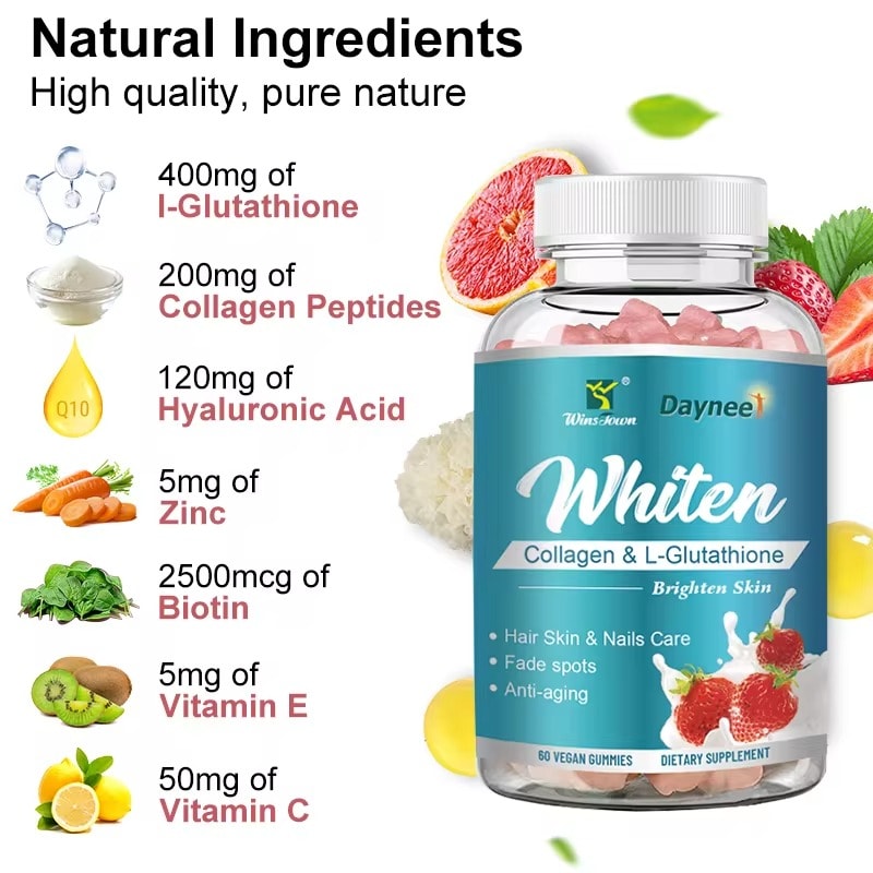 🔥 LIMITED DEAL — DAYNEE Glutathione Collagen Whitening Gummies | Brighter Skin + Clear Complexion + Healthy Hair | KSh 2999