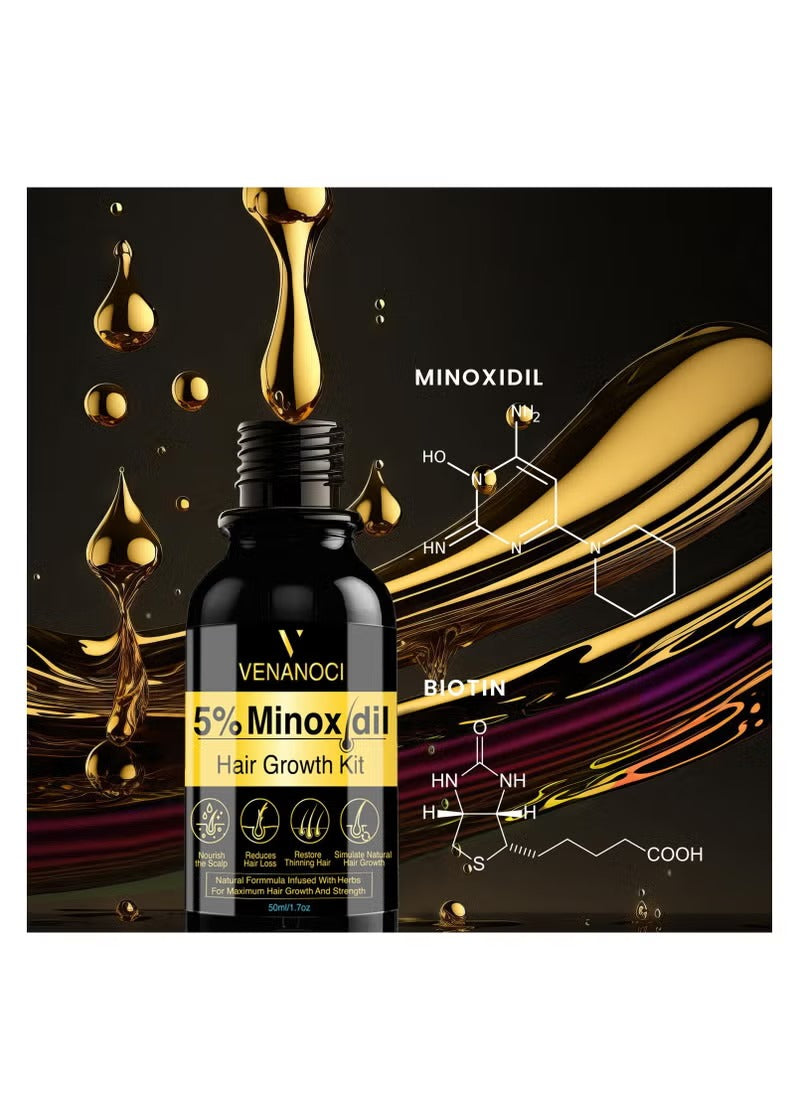 Olivita 5% Minoxidil Beard & Hair Growth Serum Kit for Men – 50 ml