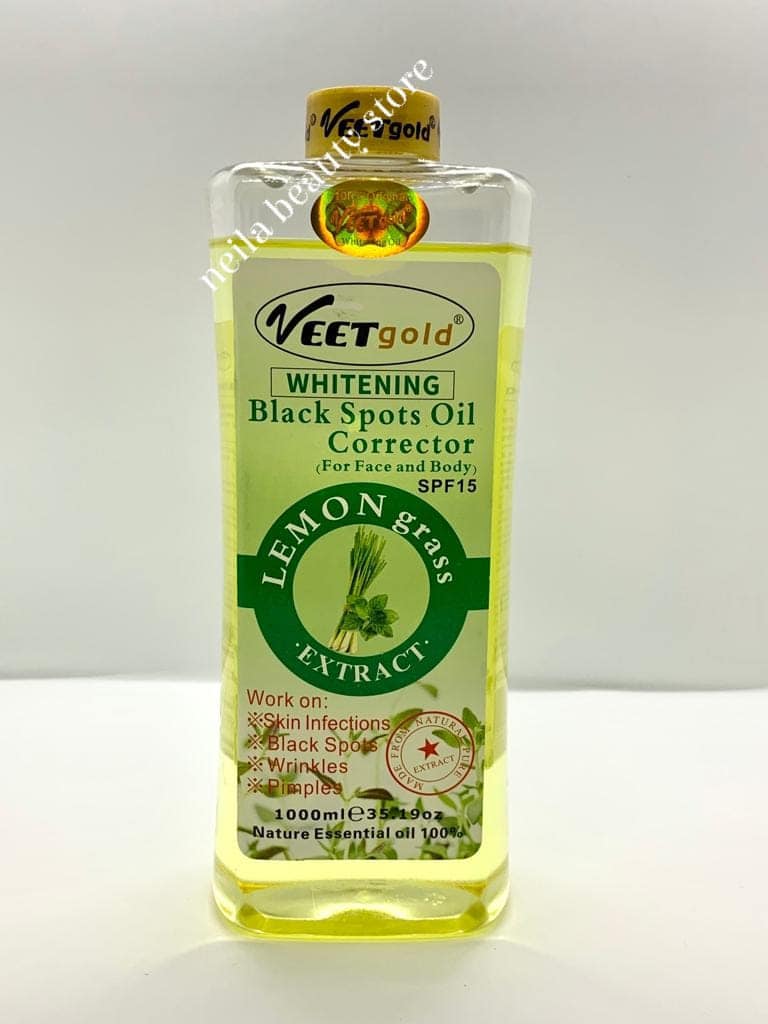 🔥 LIMITED DEAL — Veet Gold Black Spots Corrector Oil 1000ml | Lemongrass + Dark Spots + Even Glow | KSh 1800