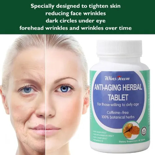 🔥 LIMITED DEAL — Wins Town Anti-Aging Herbal Tablets 60s | Reduces Wrinkles + Firms Skin + Boosts Vitality from Within | KSh 2,500