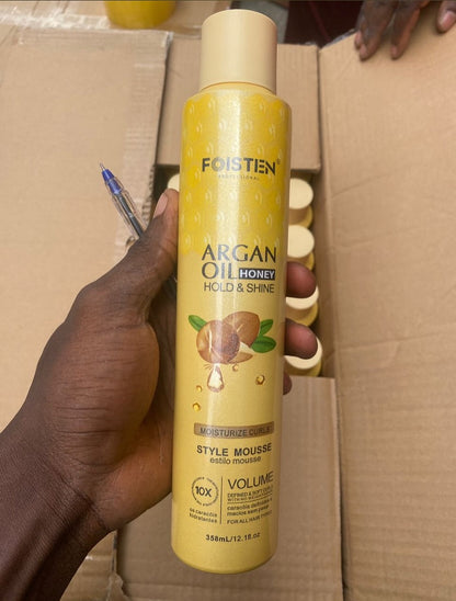 Foisten Argan Oil Honey Hold & Shine Style Mousse