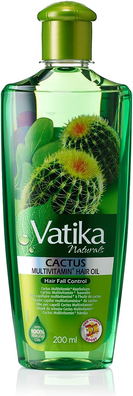Dabur Vatika Cactus Enriched Hair Oil for Hair Fall Control (200ml)