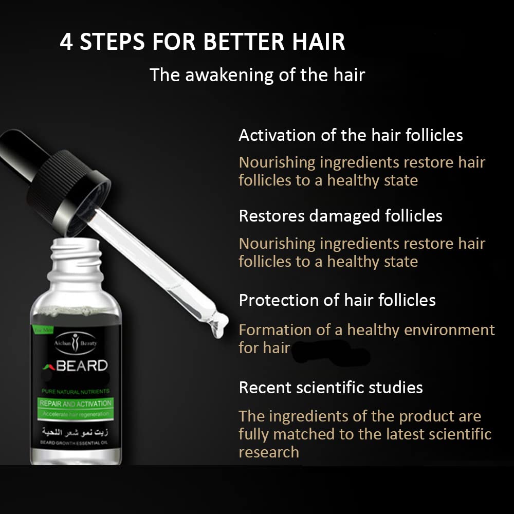 🔥 LIMITED DEAL — Aichun Beauty Beard Growth Oil | Activates Follicles + Repairs Damage + Thicker Fuller Beard | KSh 1,400
