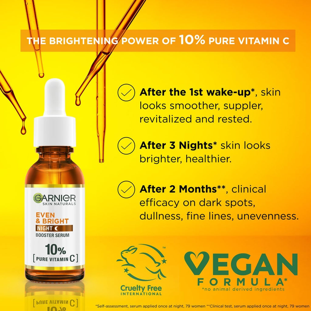 🔥 LIMITED DEAL — Garnier Even & Bright 10% Vitamin C Night Serum | Brightening + Dark Spot Fading + Overnight Glow | KSh 2,200