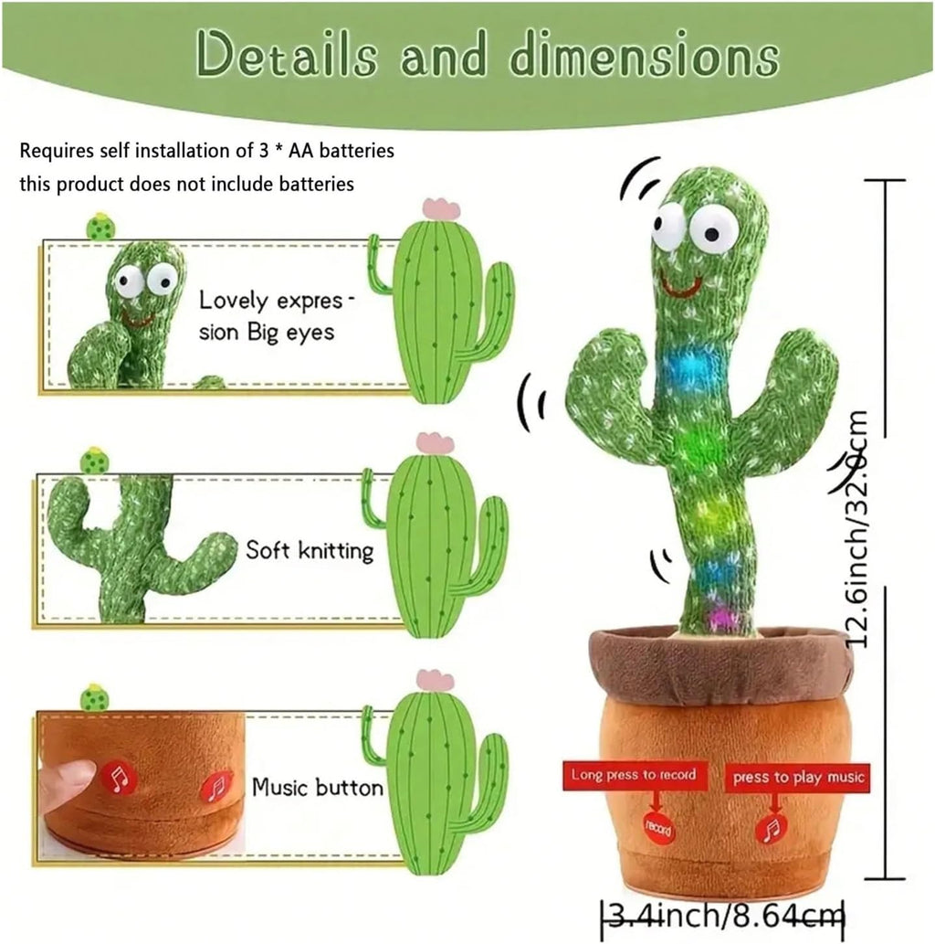 🔥 LIMITED DEAL — Dancing Talking Cactus Toy | Sings + Dances + Repeats What You Say | Kids Gift | KSh 1,800