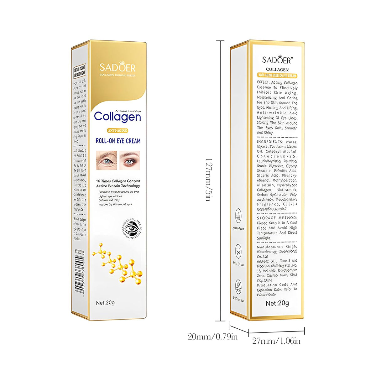 🔥 ORDER 1, WE SEND 2 — SADOER Collagen & Retinol Eye Cream | Dark Circles + Eye Bags + Firming + Anti-Wrinkle | KSh 1,750