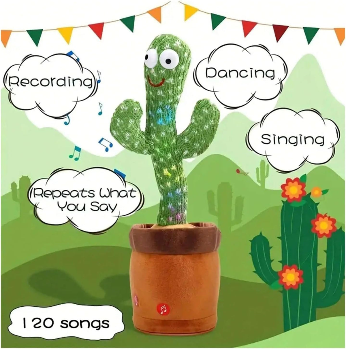 🔥 LIMITED DEAL — Dancing Talking Cactus Toy | Sings + Dances + Repeats What You Say | Kids Gift | KSh 1,800