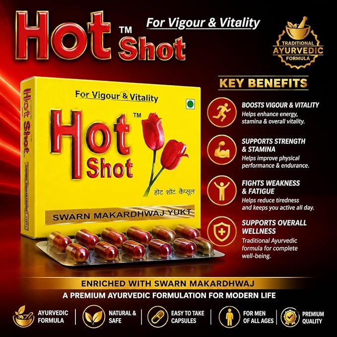 🔥 LIMITED DEAL — Hot Shot Vigor & Vitality Capsules (10 Caps) | Boosts Energy + Stamina + Circulation | KSh 2,500