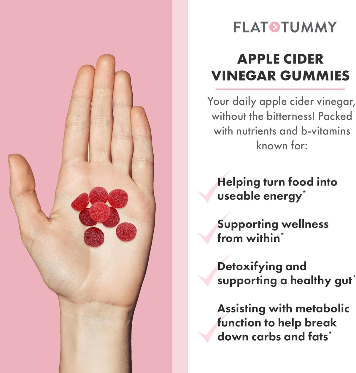 Nature's Cure Flat Tummy Apple Cider Vinegar Gummies | Beat Bloat + Boost Metabolism | Now KSh 2,450
