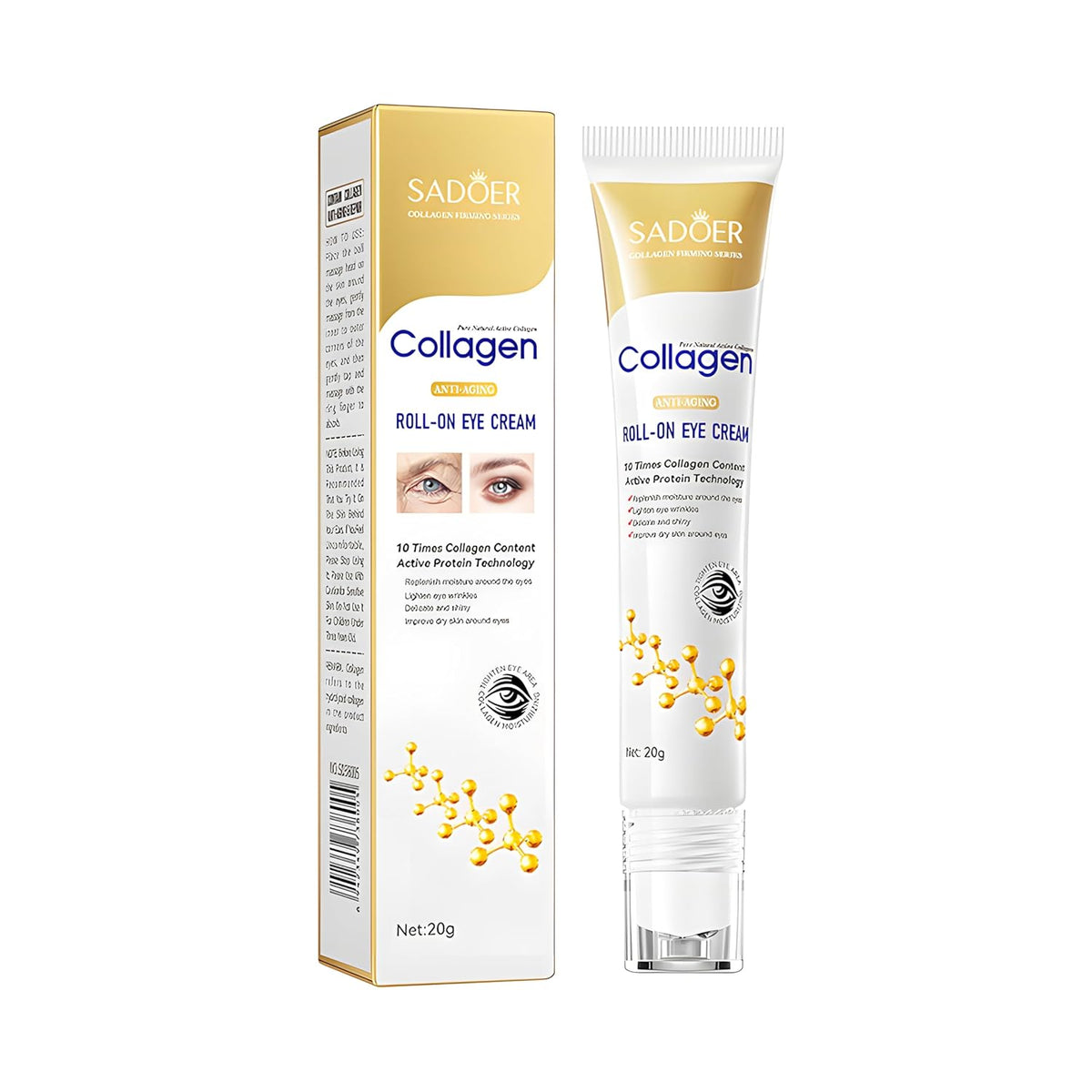 🔥 ORDER 1, WE SEND 2 — SADOER Collagen & Retinol Eye Cream | Dark Circles + Eye Bags + Firming + Anti-Wrinkle | KSh 1,750