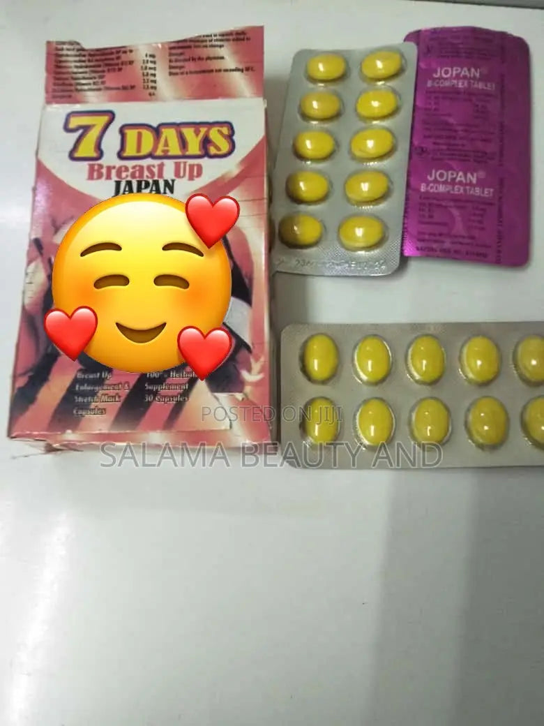🔥 LIMITED DEAL — 7 Days Breast Up Japan Capsules | Enhances Size + Firms & Lifts + Balances Hormones | KSh 2,750