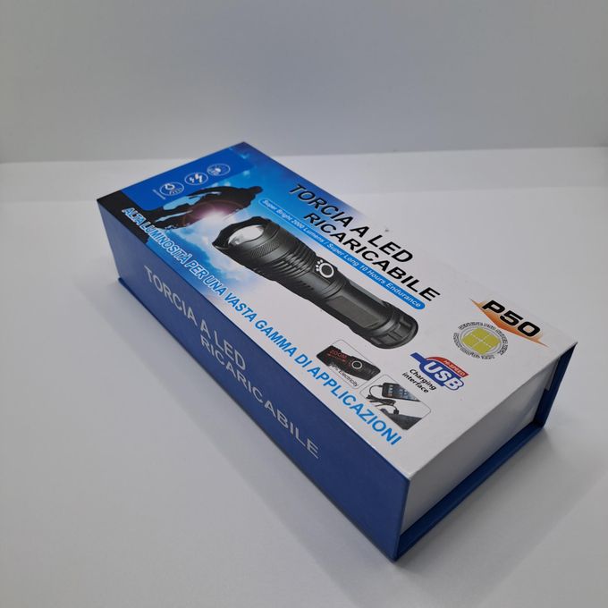 🔥 LIMITED DEAL — Super Bright LED Torch P50 | Ultra-Bright + Rechargeable USB-C + Waterproof Metallic | KSh 2,000