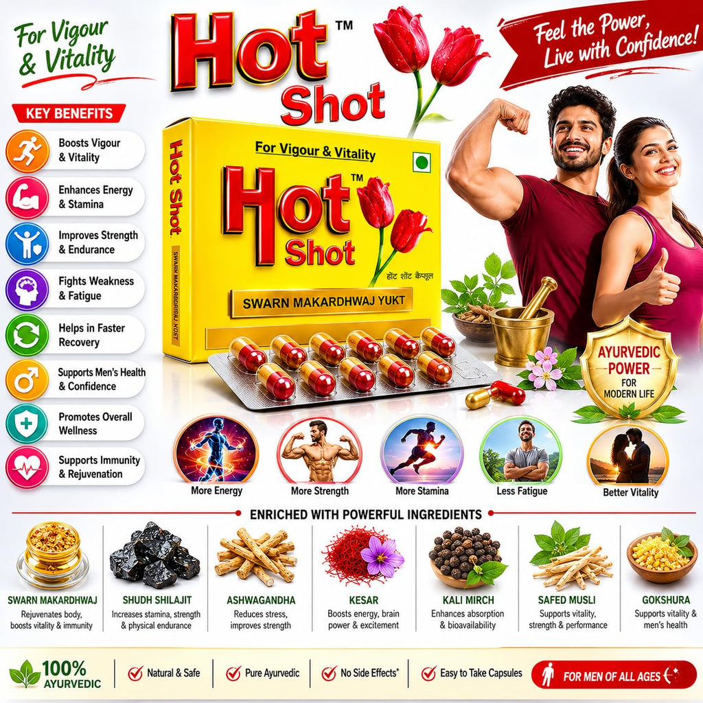 🔥 LIMITED DEAL — Hot Shot Vigor & Vitality Capsules (10 Caps) | Boosts Energy + Stamina + Circulation | KSh 2,500