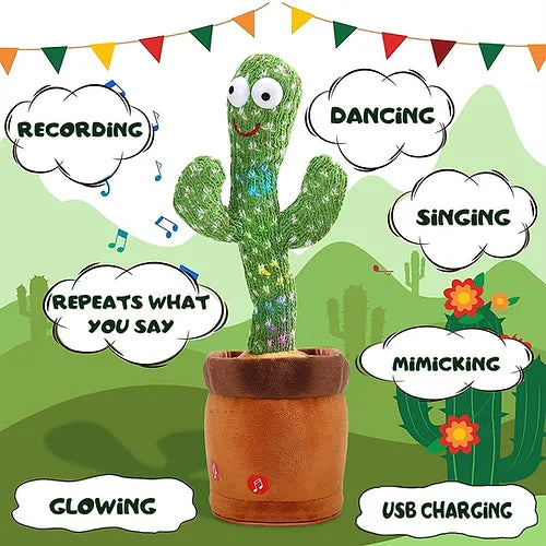 🔥 LIMITED DEAL — Dancing Talking Cactus Toy | Sings + Dances + Repeats What You Say | Kids Gift | KSh 1,800